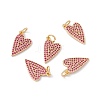 Rack Plating Brass Micro Pave Hot Pink Cubic Zirconia Pendants ZIRC-C040-19G-4