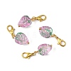 4Pcs Handmade Lampwork Strawberry Pendant Decorations HJEW-FS00041-03-2