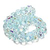 Electroplate Baking Paint Glass Beads Strands EGLA-K061-12A-AB08-2