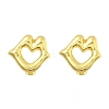 Lip 304 Stainless Steel Stud Earrings LS-EJEW-A125-57G-4