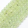 Natural Prehnite Beads Strands G-P322-47-8mm-1