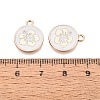 Rack Plating Alloy Enamel Pendants ENAM-N070-01F-03G-01-3