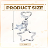 1Pc Star Alloy Pendant Decorations HJEW-LP0001-73-2