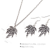 Zinc Alloy Coconut Leaf Jewelry Sets SJEW-BB16592-3
