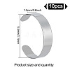 10Pcs 304 Stainless Steel Open Cuff Bangles BJEW-GO0001-02B-2