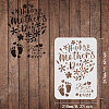 Large Plastic Reusable Drawing Painting Stencils Templates DIY-WH0202-154-2