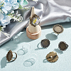  DIY Blank Dome Half Round Ring Making Kit DIY-NB0009-20-5