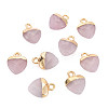 Natural Rose Quartz Charms G-N326-121-02-1