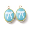 Printed Alloy with Acrylic Pendants AL-CBAE25B-04B-G-1