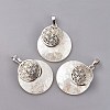 Natural White Shell Mother of Pearl Shell Pendants KK-F751-M-B05-1