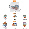 2Pcs 2 Style Chakra Worry Stone for Anxiety Therapy G-CP0001-03-2