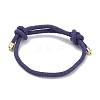 Adjustable Nylon Round Milan Cord Slider Bracelet Making FB-H001-01G-02-1