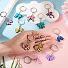 13Pcs 13 Styles PVC Plastic Bowknot Keychains KEYC-TA0001-55-6