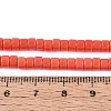 Opaque Solid Color Glass Beads Strands GLAA-N026-2x4mm-05-4