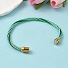 304 Stainless Steel with Polyester Metallic Cord Bracelets for Women BJEW-Z145-01G-4