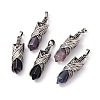 Natural Fluorite Pointed Pendants G-H281-01M-1