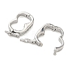Oval Brass Micro Pave Clear Cubic Zirconia Twister Clasps KK-B170-18P-2