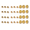 BENECREAT 150Pcs 3 Style Matte Style Brass Beads KK-BC0003-13-2