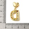 Rack Plating Brass Micro Pave Clear Cubic Zirconia Perdants KK-C067-12G-D-3