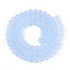 Baking Paint Frosted Glass Beads Strands FGLA-N003-6mm-01-2