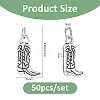 50Pcs Alloy Cowboy Boot Pendants PALLOY-FH00191-2