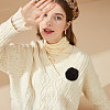 Faux Mink Fur Lapel Pins JEWB-WH0026-94B-5