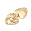 Mother's Day Brass Micro Pave Cubic Zirconia Pendants CU-H001-02H-G-2