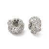 Brass Clear Cubic Zirconia Beads KK-D228-15P-1
