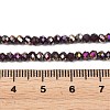 Electroplate Glass Beads Stradns EGLA-H114-02B-04-3