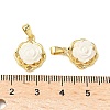 Brass Resin Pendants KK-B139-16G-02-3