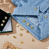 20Pcs Flower Alloy Rhinestone Lapel Pin Backs for Backpack Clothes JEWB-FH0002-72G-4