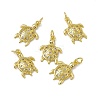 Rack Plating Brass Micro Pave Cubic Zirconia Pendants KK-C007-27G-2