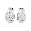 Non-Tarnish Oval 304 Stainless Steel Ear Studs EJEW-L290-016P-1