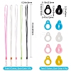 5 Strands 5 Colors Rubber Lanyard Straps AJEW-GF0006-02-2