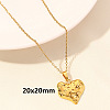 Stainless Steel Heart-Shaped Necklace Jewelry Luxury DIY Accessories PVD Vacuum Plating ZC7092-12-1