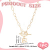 304 Stainless Steel Letter Pendant Necklaces NJEW-LP0001-52E-G-2