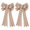 Polka Dot Pattern Linen Bowknot Ornament DIY-WH0248-343-1
