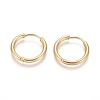 Ion Plating(IP) 304 Stainless Steel Huggie Hoop Earrings X-EJEW-F111A-17mm-G-1