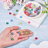 100Pcs UV Plating Transparent Acrylic European Beads OACR-TA0004-92-7