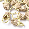 Handmade Reed Cane/Rattan Woven Pendants X-WOVE-T006-091A-1