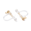 10 Pairs Plastic Clip-on Earring Findings STAS-UN0024-79-3
