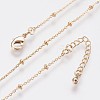 Long-Lasting Plated Brass Cable Chain Necklaces NJEW-K112-09G-NF-4