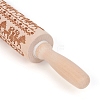 Christmas Reindeer Wooden Rolling Pins DIY-E034-10D-3