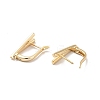 V-shaped Rack Plating Brass Hoop Earring Findings with Latch Back Closure LS-KK-D083-04G-2