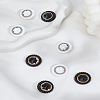 8Pcs 2 Colors 1-Hole Spray Painted Alloy Shank Buttons BUTT-LP0001-72-1