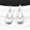 Brass Micro Pave Clear Cubic Zirconia Dangle Stud Earrings EJEW-M103-10P-1