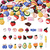  Jewelry 100Pcs 25 Style Opaque Resin Decoden Cabochons CRES-PJ0001-03-10