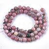 Natural Rhodonite Beads Strands G-S333-8mm-029-2