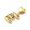 Rack Plating Brass Micro Pave Clear Cubic Zirconia Perdants KK-C067-12G-E-2