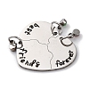 Best Friends Forever 201 Stainless Steel Rhinestone Connector Charms STAS-Q342-08A-P-3